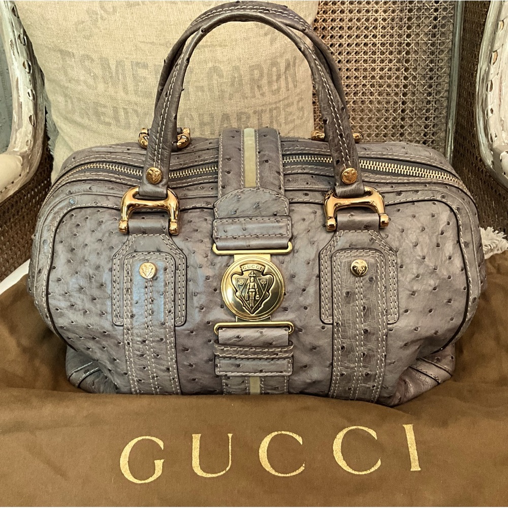 RARE! GUCCI OSTRICH BAG